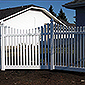 vinyl picket fence open