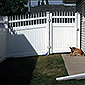 vinyl picket fence open