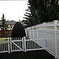 vinyl picket fence open