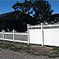 vinyl picket fence open