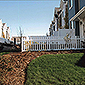 vinyl picket fence open