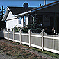vinyl picket fence open